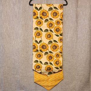 Sunflower Table Runner Reversible 12.5" wide x 70" long